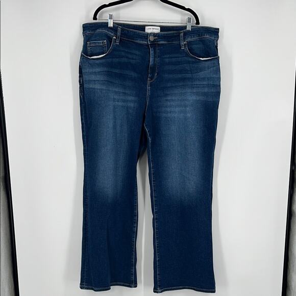 Lane Bryant High Rise Signature Fit Relaxed Boot Bootcut Jeans Dark Wash Plus 24 - Picture 2 of 13